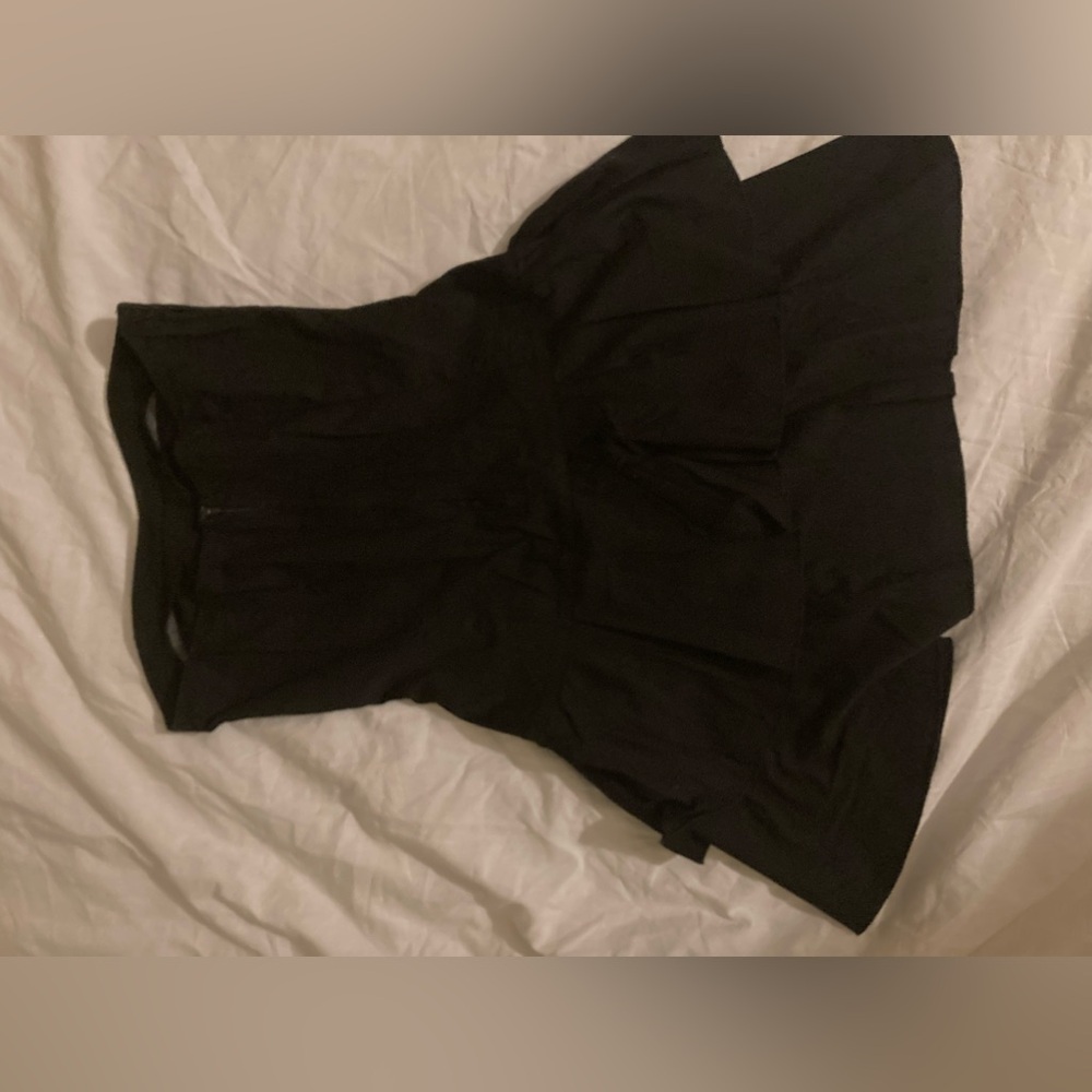 woman black mini dress size small,worn once
